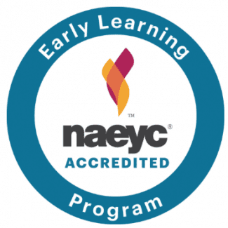 A naeyc accredited early learning program logo.